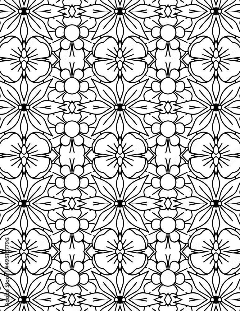 Geometric KDP Pattern Coloring pages