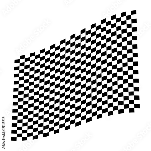 Checkered, squared pattern element. Race, racing, finishing line flag. Chessboard, checkerboard shape vector