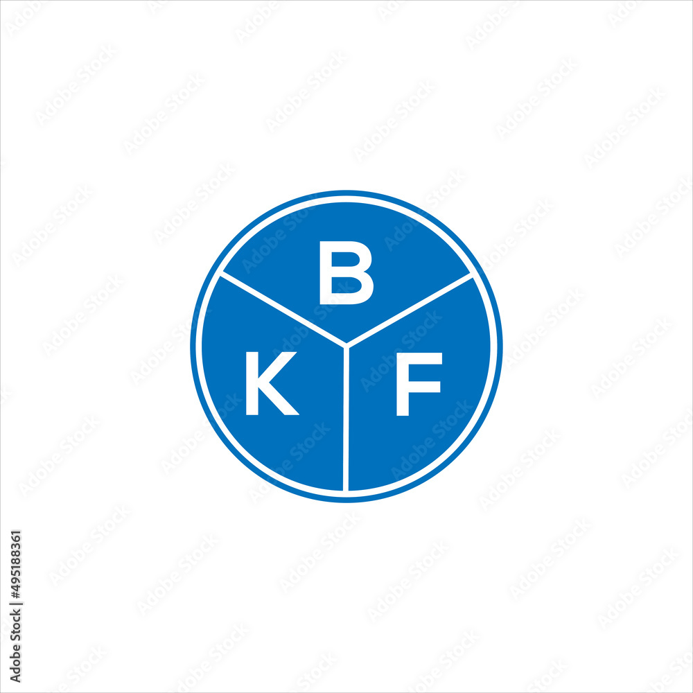 BKF letter logo design. BKF monogram initials letter logo concept. BKF letter design in black background.