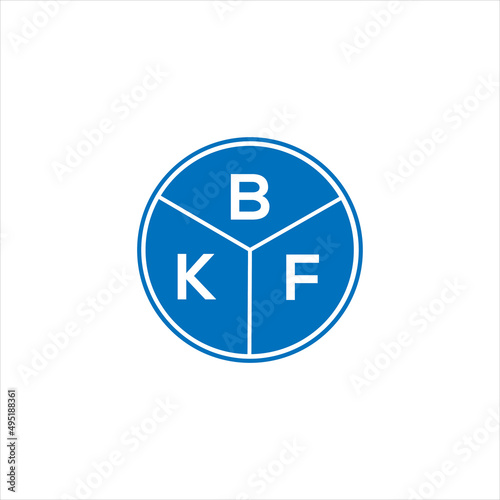 BKF letter logo design. BKF monogram initials letter logo concept. BKF letter design in black background. © Faisal