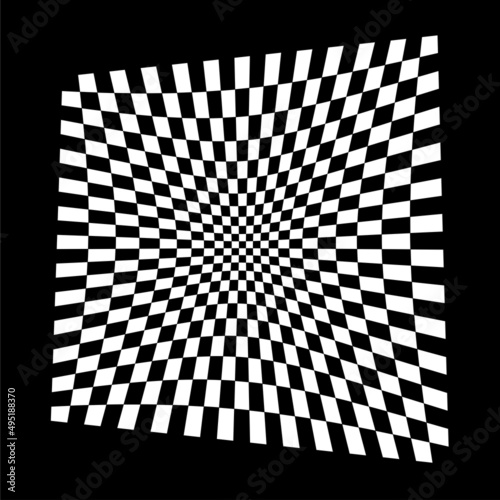 Checkered, squared pattern element. Race, racing, finishing line flag. Chessboard, checkerboard shape vector