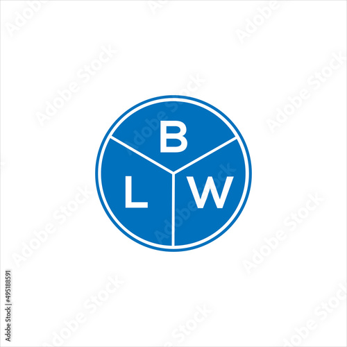 BLW letter logo design. BLW monogram initials letter logo concept. BLW letter design in black background.