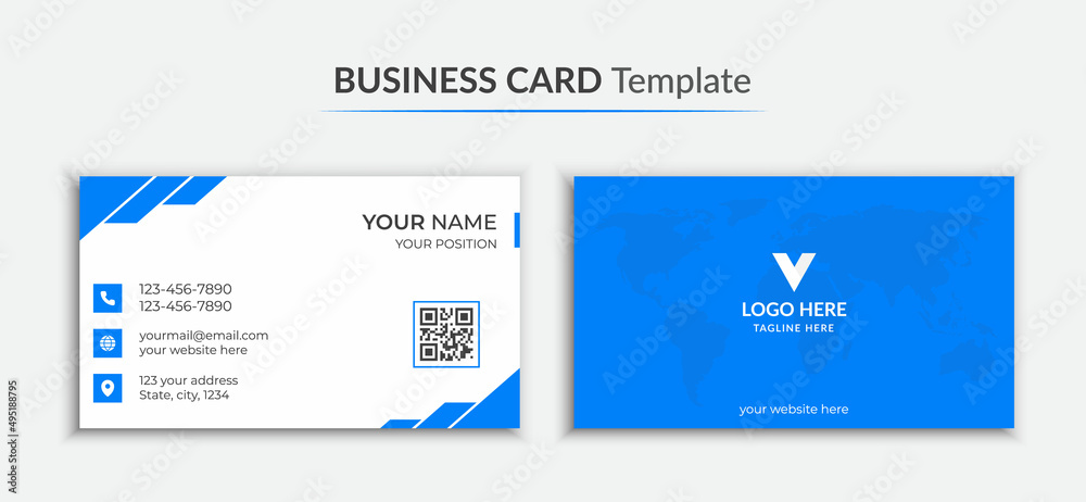 Modern creative business card design template