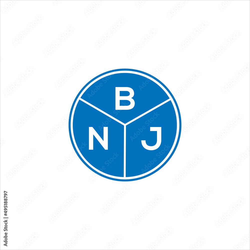 BNJ letter logo design on White background. BNJ creative initials letter logo concept. BNJ letter design. BNJ letter logo design on White background. BNJ creative initials letter logo concept. BNJ letter design.