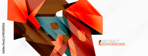 Abstract line and triangle background. Creative geometric abstract backdrop. Business template for wallpaper, banner, background or landing