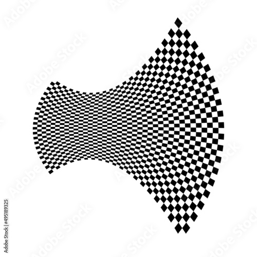 Checkered, squared pattern element. Race, racing, finishing line flag. Chessboard, checkerboard shape vector