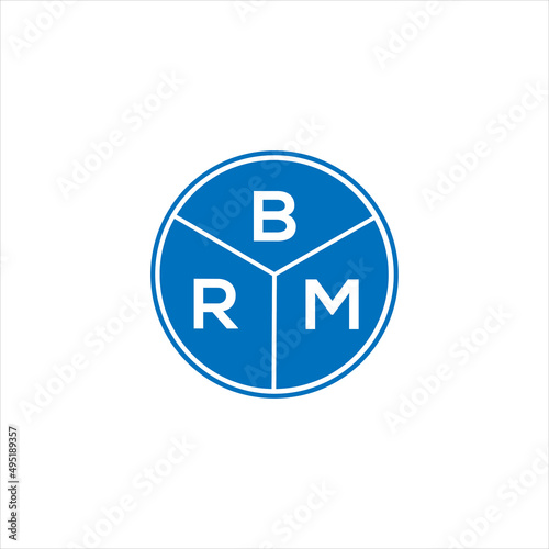 BRM letter logo design on White background. BRM creative initials letter logo concept. BRM letter design . 