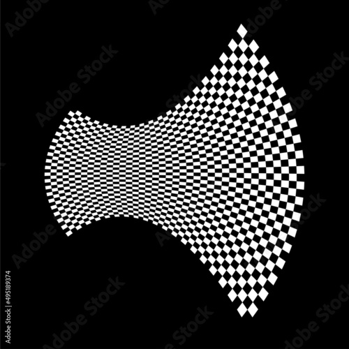 Checkered, squared pattern element. Race, racing, finishing line flag. Chessboard, checkerboard shape vector