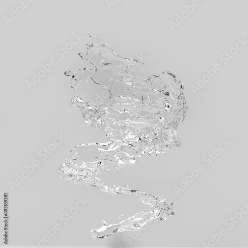 drops of water or water splash cosmetic bottle