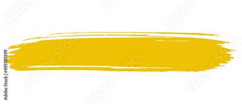 Vector watercolor brushes. Paint texture. Brush stroke abstraction. Simple, modern style. Gouache paint. Yellow. 