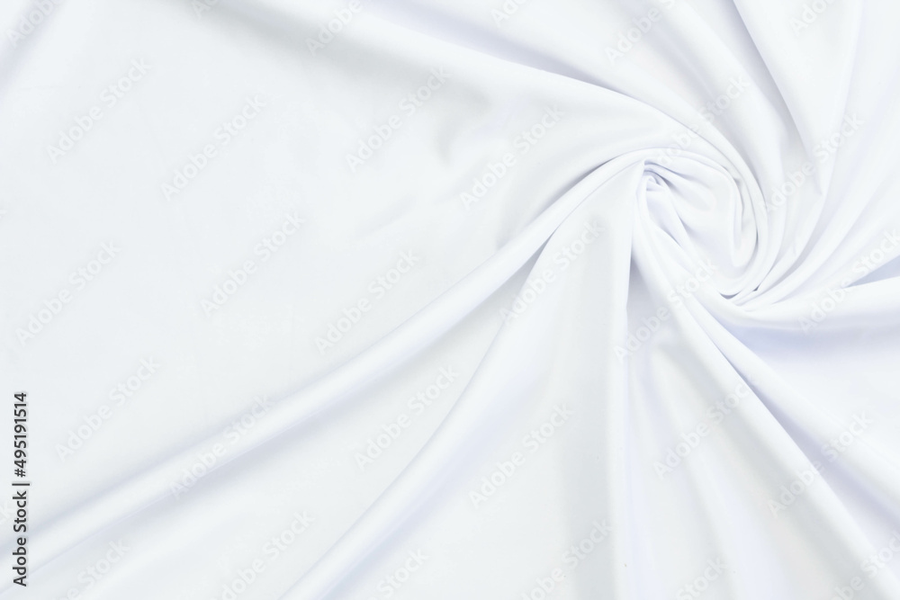 Fototapeta premium White fabric texture that is white cloth surface background with beautiful soft blur pattern.