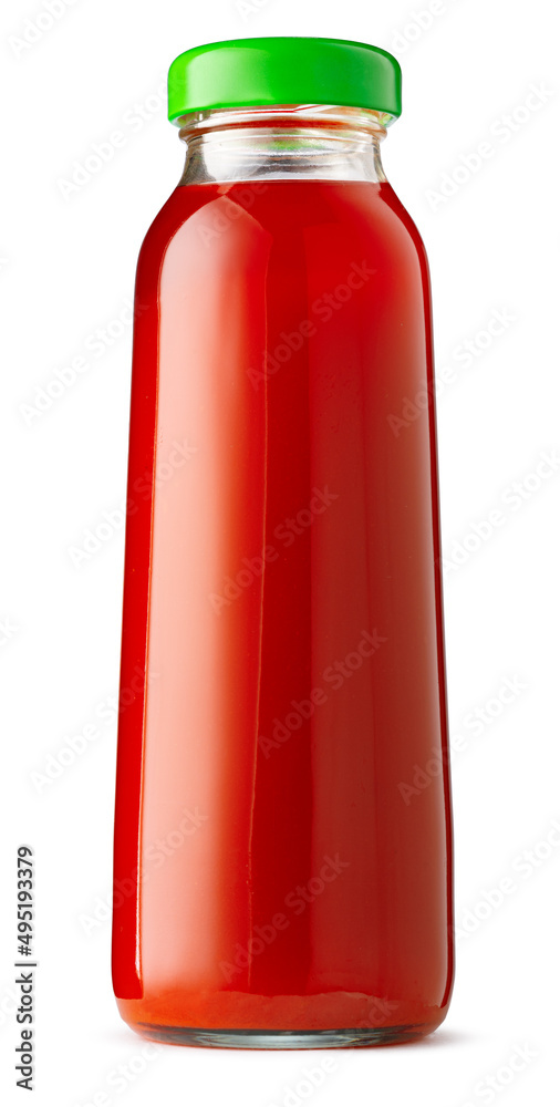 Bottle of tomato juice isolated on white background Bottle of tomato juice isolated on white background