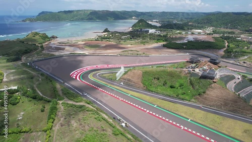 Lombok Indonesia 18 March 2022 : Grand Prix Circuit Indonesia. Pertamina Mandalika International Street Circuit in Lombok Indonesia. photo