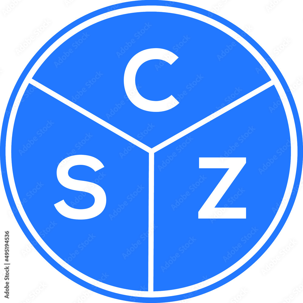 CSZ letter logo design on White background. CSZ creative initials letter logo concept. CSZ letter design. CSZ letter logo design on White background. CSZ creative initials letter logo concept. CSZ letter design.
