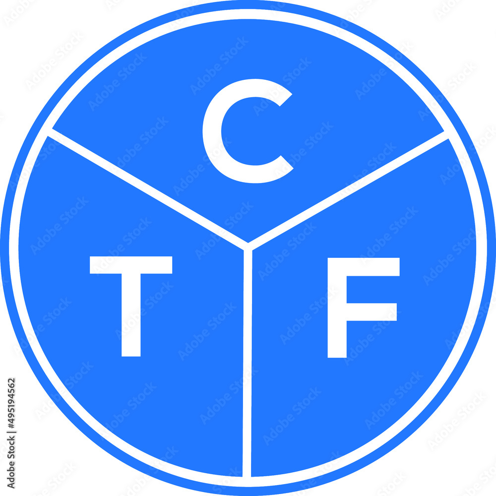 CTF letter logo design on White background. CTF creative initials letter logo concept. CTF letter design. CTF letter logo design on White background. CTF creative initials letter logo concept. CTF letter design.