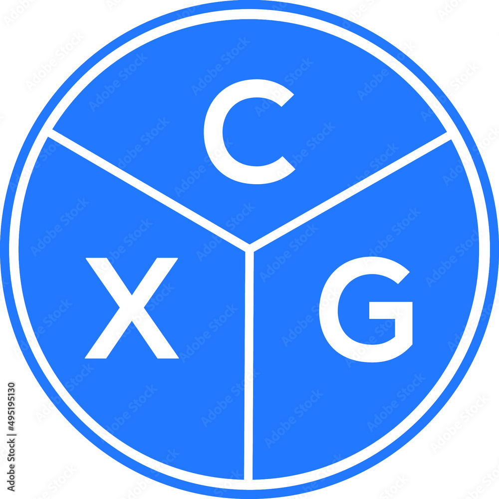CXG letter logo design on white background. CXG creative initials letter logo concept. CXG letter design. CXG letter logo design on white background. CXG creative initials letter logo concept. CXG letter design.