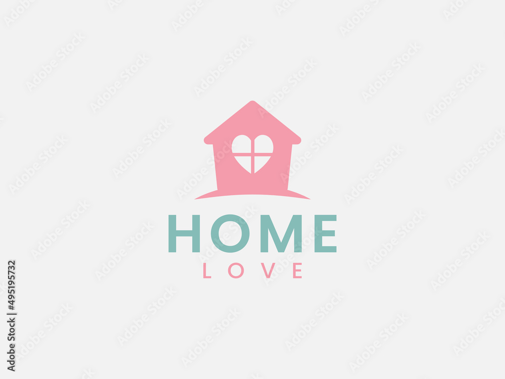 © craftoxa - sweet home logo, love and house concept © craftoxa - sweet home logo, love and house concept