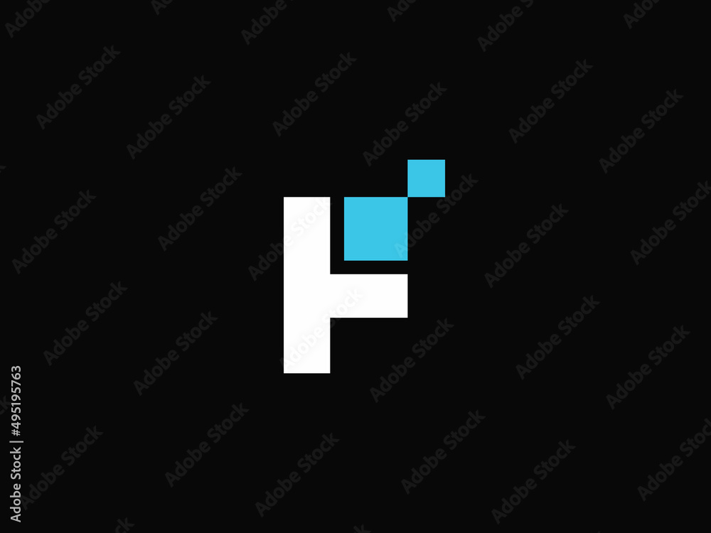 letter P logo template, pixel and letter p concept letter P logo template, pixel and letter p concept