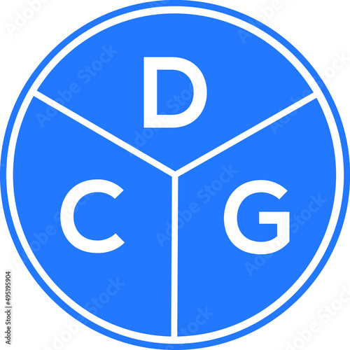 DCG letter logo design on white background. DCG   creative initials letter logo concept. DCG letter design. photo