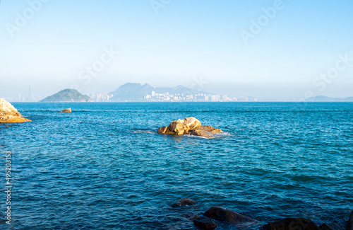 Fototapeta Naklejka Na Ścianę i Meble -  Coastal of Hong Kong, featuring rocky island