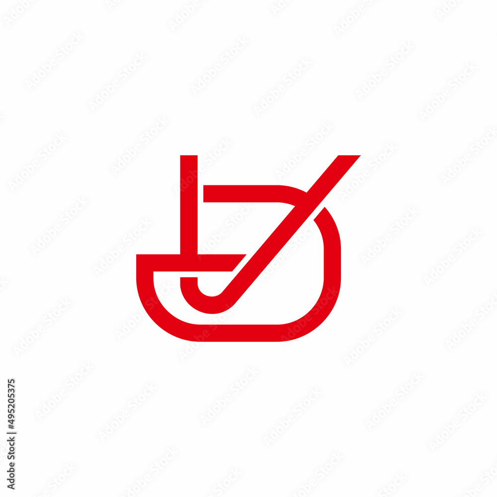 letter dv simple geometric link line logo vector letter dv simple geometric link line logo vector