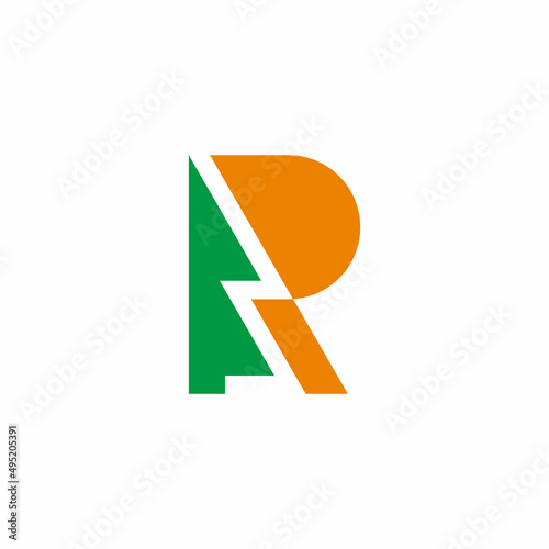 Free Download letter r tree sun outdoor symbol logo vector - GFXLoad