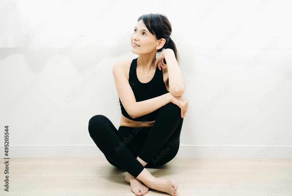 スポーツウェアを着た女性
