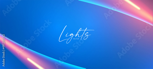 Futuristic motion light effect. Si fi abstract backgroud. Fluid color space.