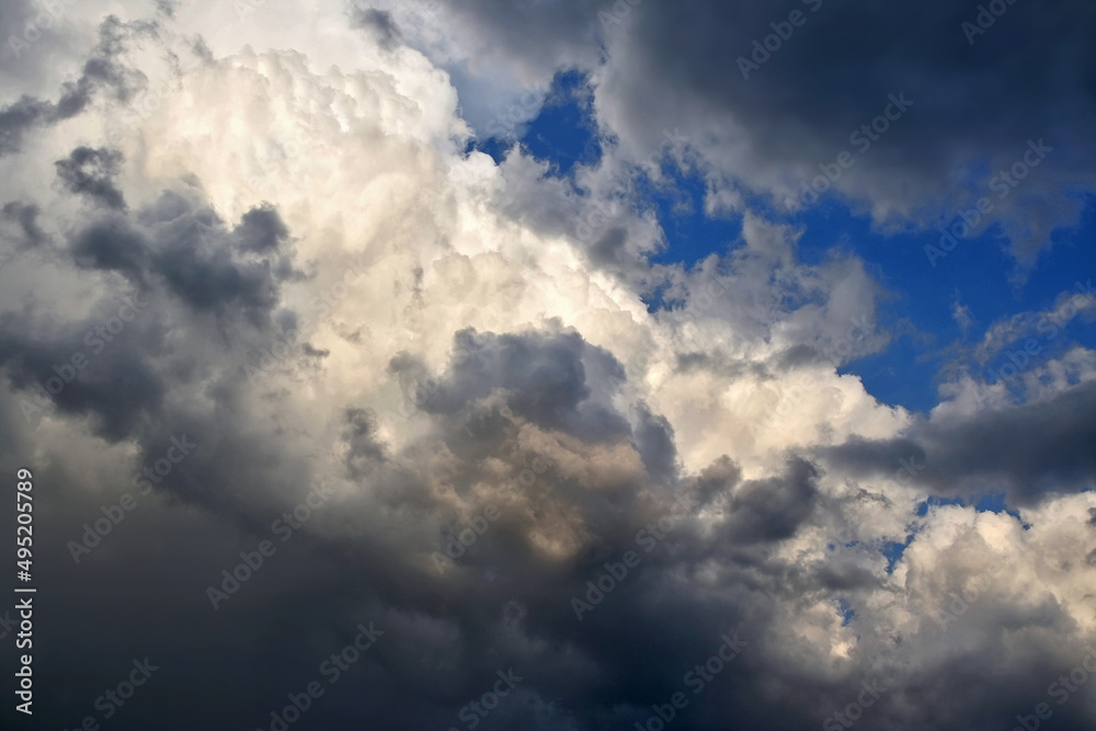 blue sky with clouds