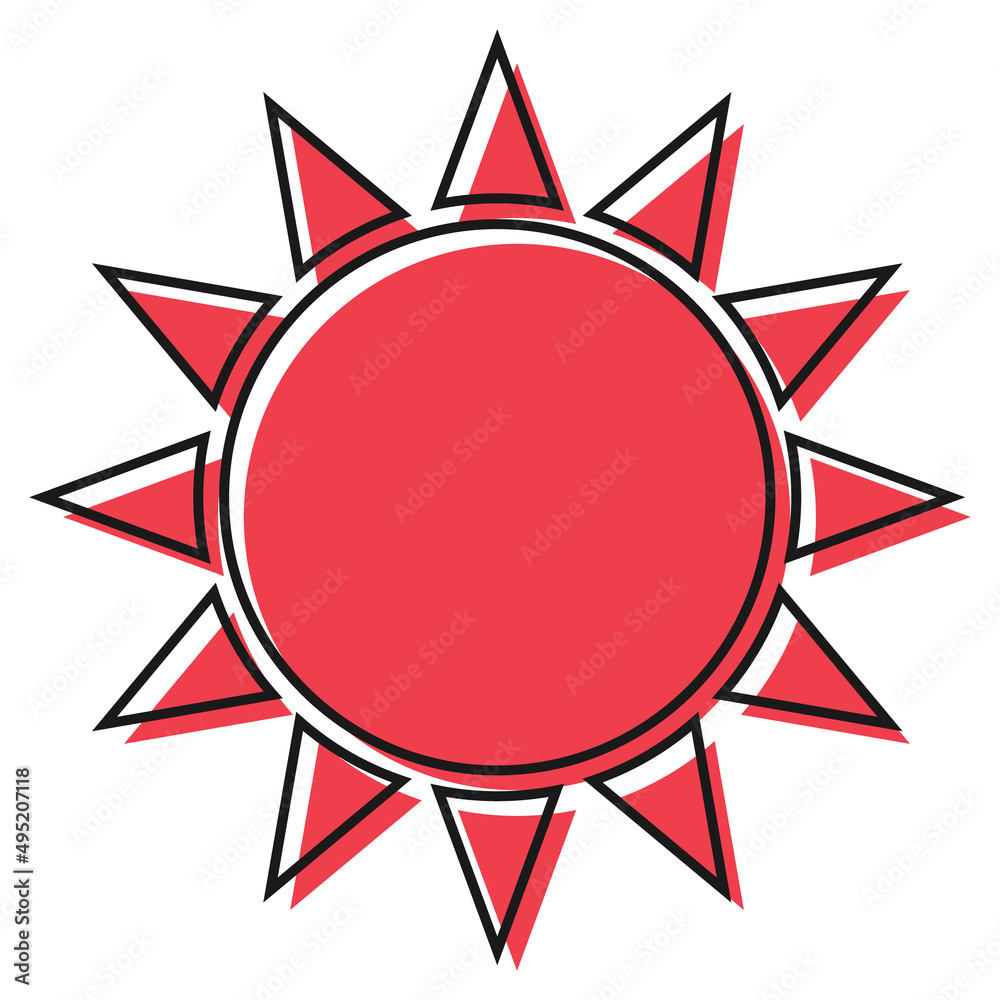 Sun or sunshine icon symbol design, travel beach holiday sign, abstarct vector illustration Sun or sunshine icon symbol design, travel beach holiday sign, abstarct vector illustration