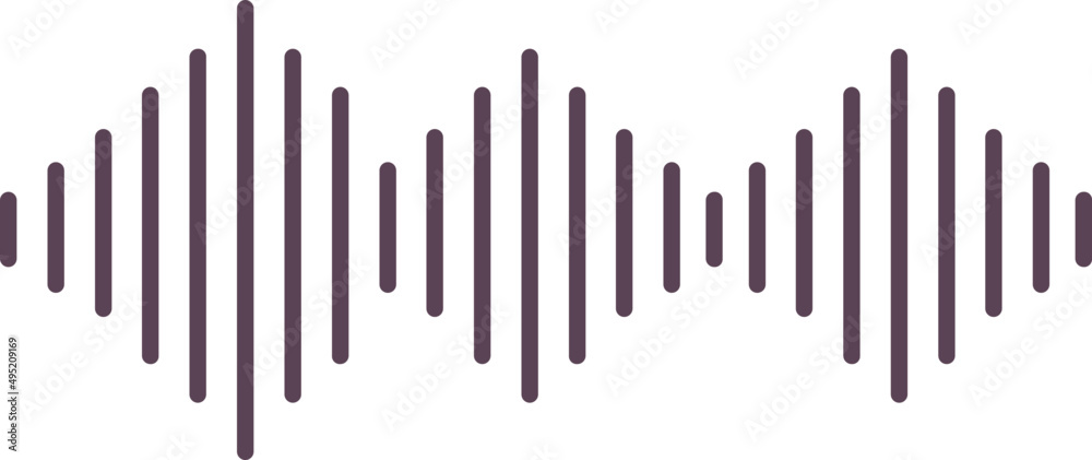 Sound Waves Icon Outline Illustration Sound Waves Icon Outline Illustration
