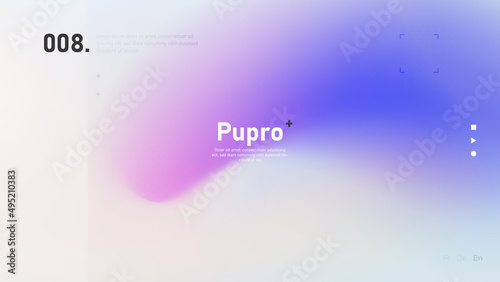 Purple blurred gradient background design. Modern bright wallpaper with colorful gradient shapes photo