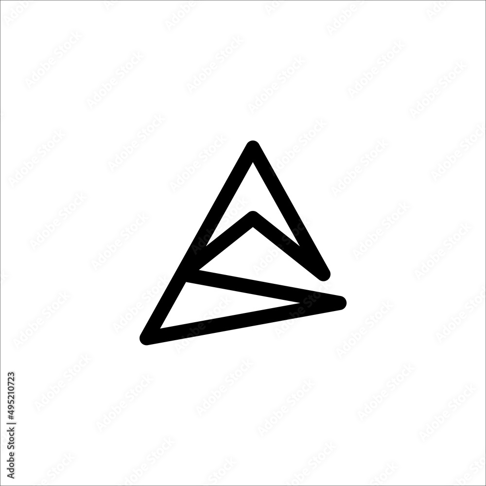 initials AS, SA logo line art isolated on white background initials AS, SA logo line art isolated on white background