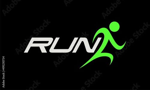 illustration vector graphic of man running abstract.
fit for Fitness, sport, Logo delivery.