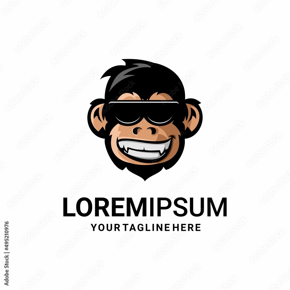 monkey logo illustration vector, monkey cartoon monkey logo illustration vector, monkey cartoon