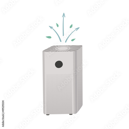 Air purifier. Vector Illustration for printing, backgrounds, covers, packaging, greeting cards, posters, stickers, textile and seasonal design. Isolated on white background.