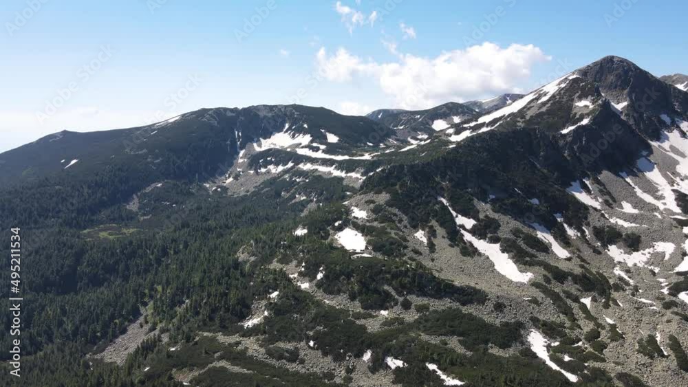 Amazing Aerial view of Pirin Mountain near Popovo lake, Bulgaria Amazing Aerial view of Pirin Mountain near Popovo lake, Bulgaria