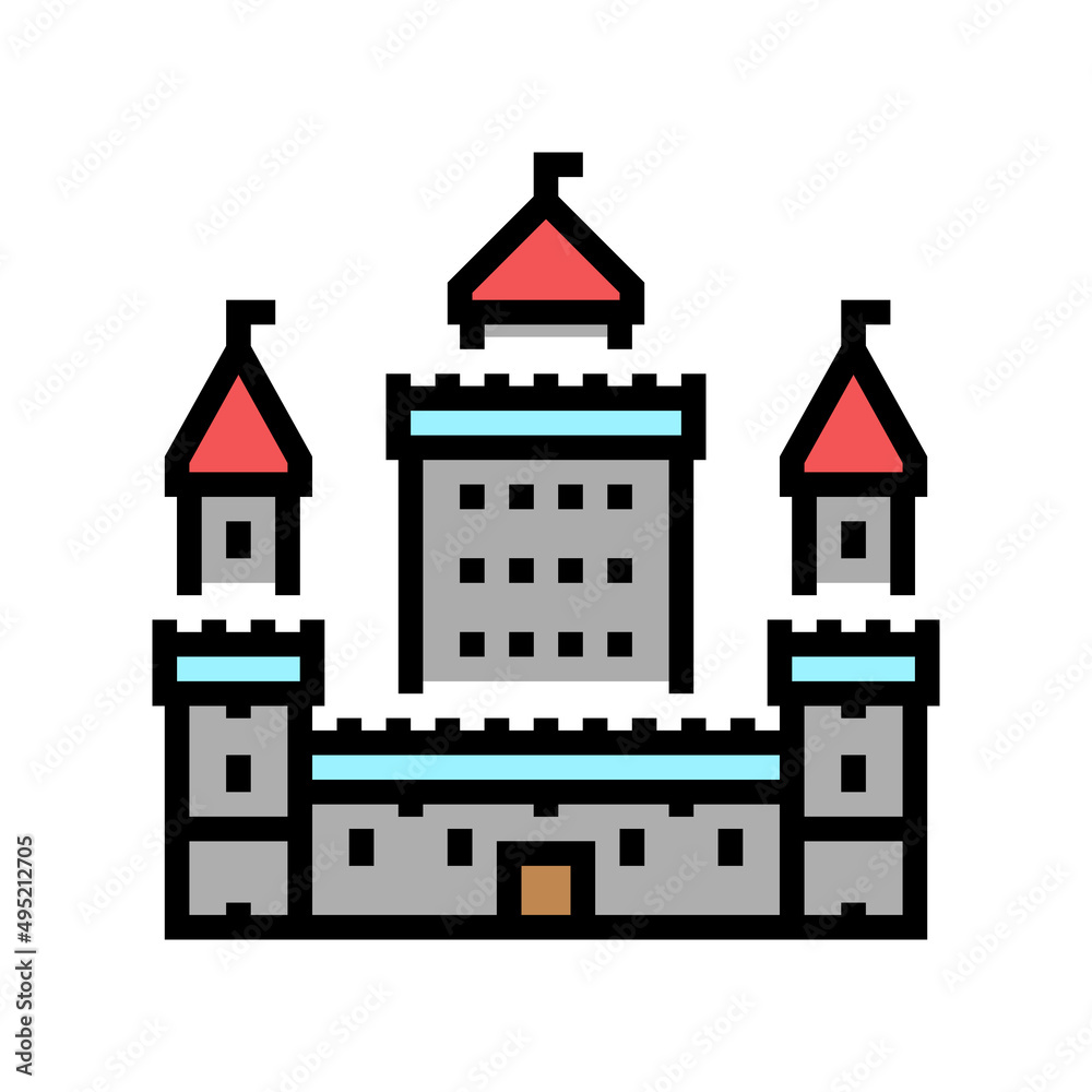 kingdom fairy tale color icon vector. kingdom fairy tale sign. isolated symbol illustration