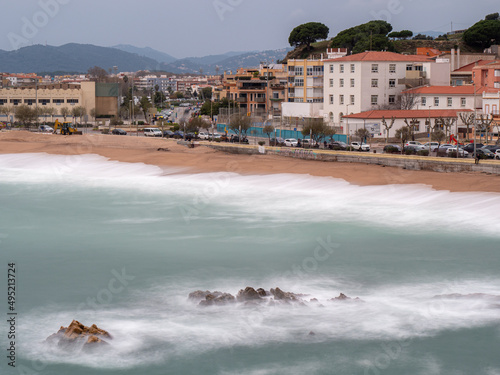 Blanes costa brava long exposure photography of the mediterranean sea in europe spain