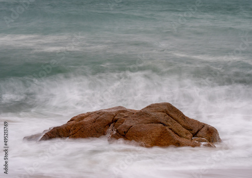Blanes costa brava long exposure photography of the mediterranean sea in europe spain