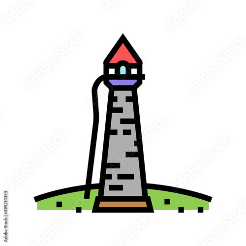 tower fairy tale construction color icon vector. tower fairy tale construction sign. isolated symbol illustration