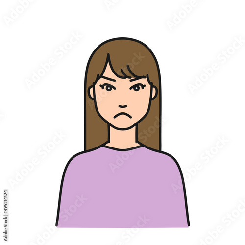 怒っている女性
