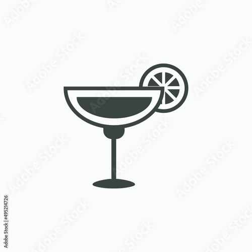 cocktail, lemonade icon vector isolated. drink, fresh, glass, liquor icon vector symbol