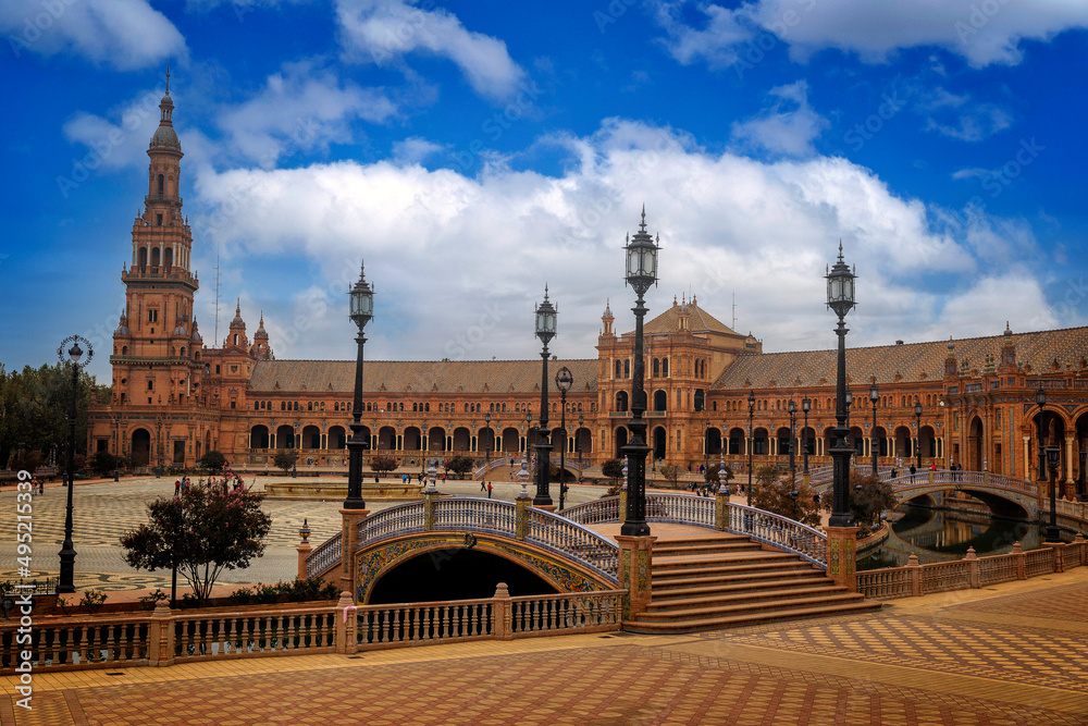 Fototapeta premium Sevilla, Plaza de España, Andalusien, Spanien 