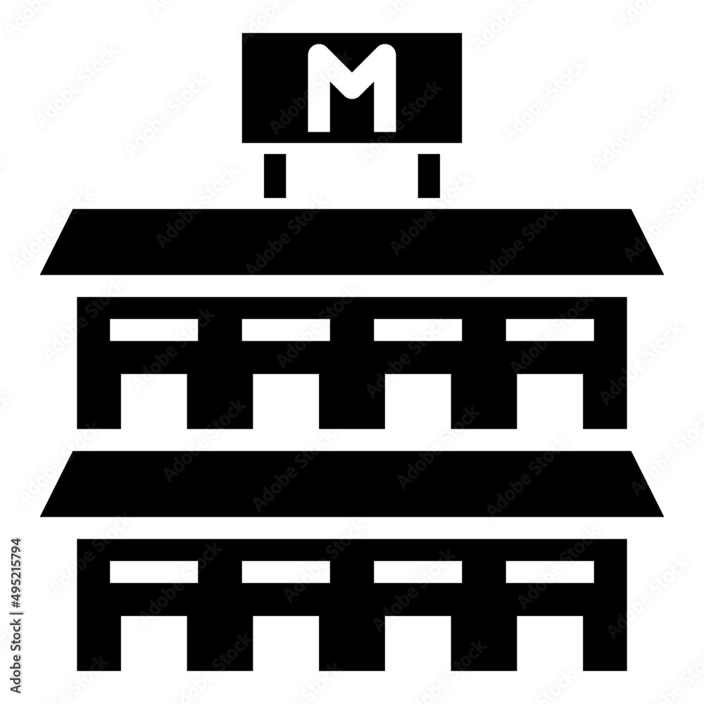 MOTEL glyph icon,linear,,graphic,illustration