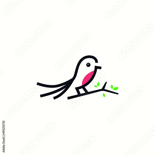 little sparrows logo vector design illustration, creative sparrows bird logo icon design concept inspiration with modern, overlay and minimalist styles for business, community and company.