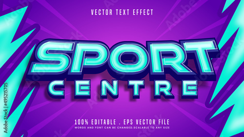 Esport centre editable text effect font style