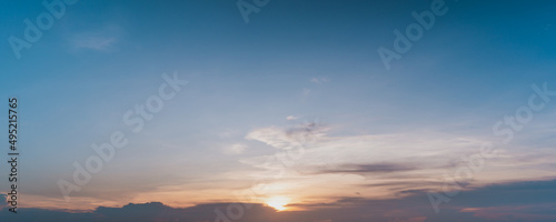 Photography clouds over the sky sunset background.