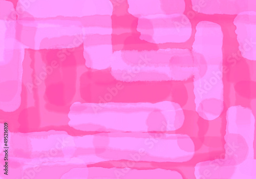 ふんわり幾何学模様の水彩テクスチャー　ピンク