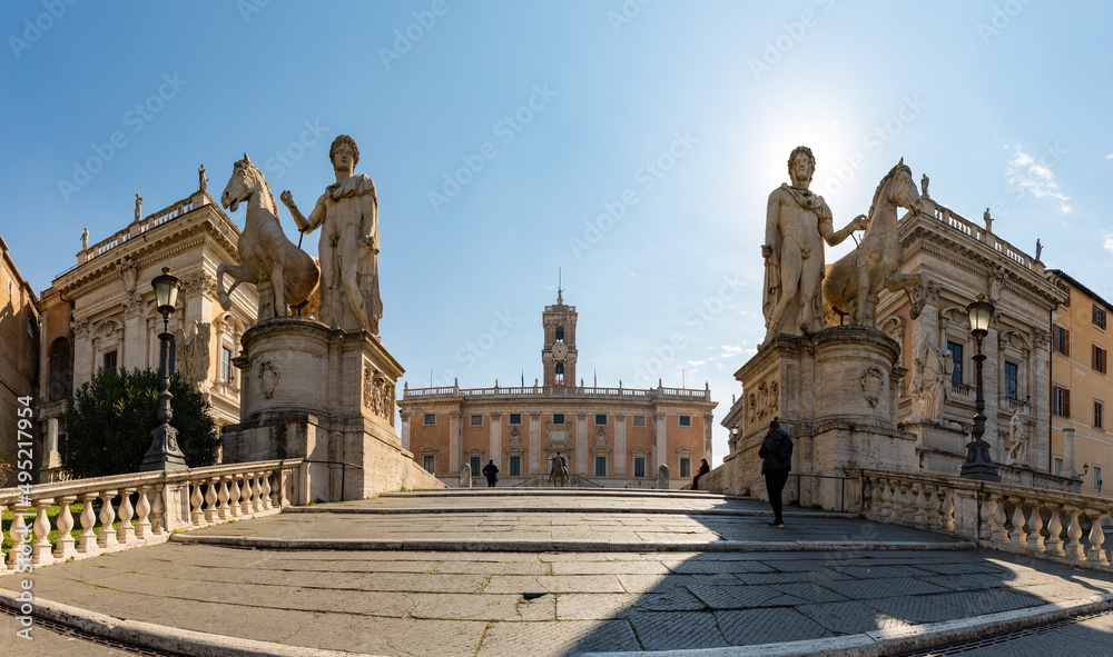 Obraz premium Campidoglio Square and Cordonata at Night